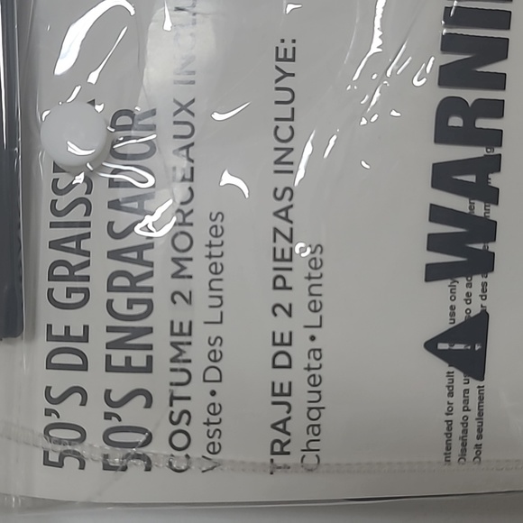 New! Men's 50's Greaser Halloween Costume Size 42-48 - Picture 7 of 8